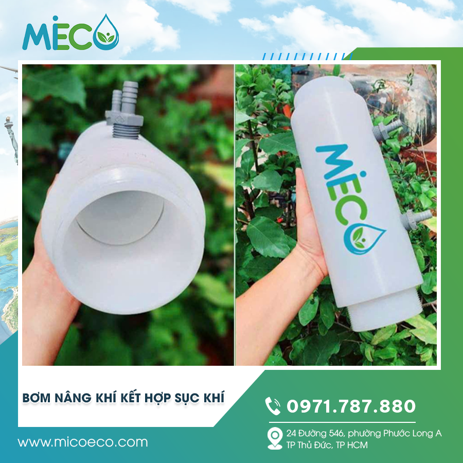 Giảm thiểu chi phí với bơm nâng khí kết hợp sục khí